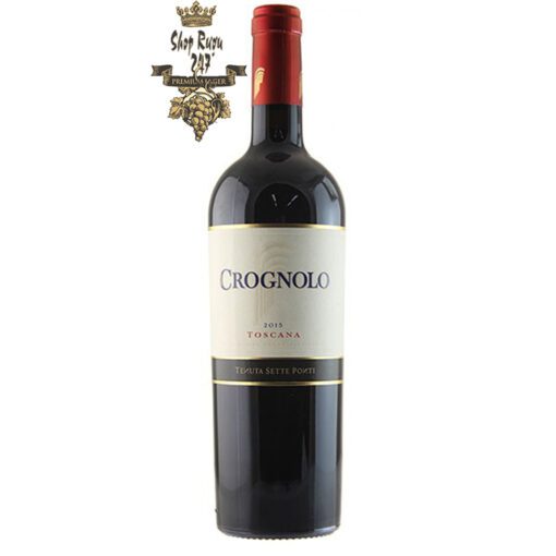 Rượu Vang Ý Crognolo khi nhìn sẽ thấy có màu đỏ ruby đậm. Rượu mang hương vị của trái cây, vị cay và quả anh đào