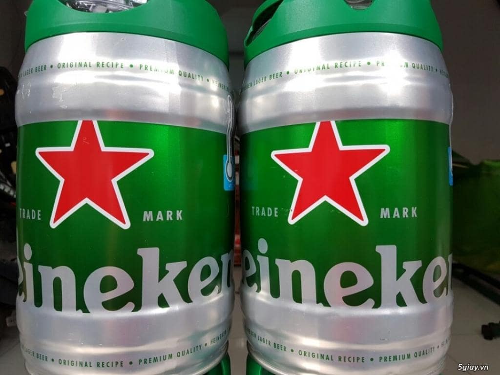 Bia Heineken 5% bom 5 lít