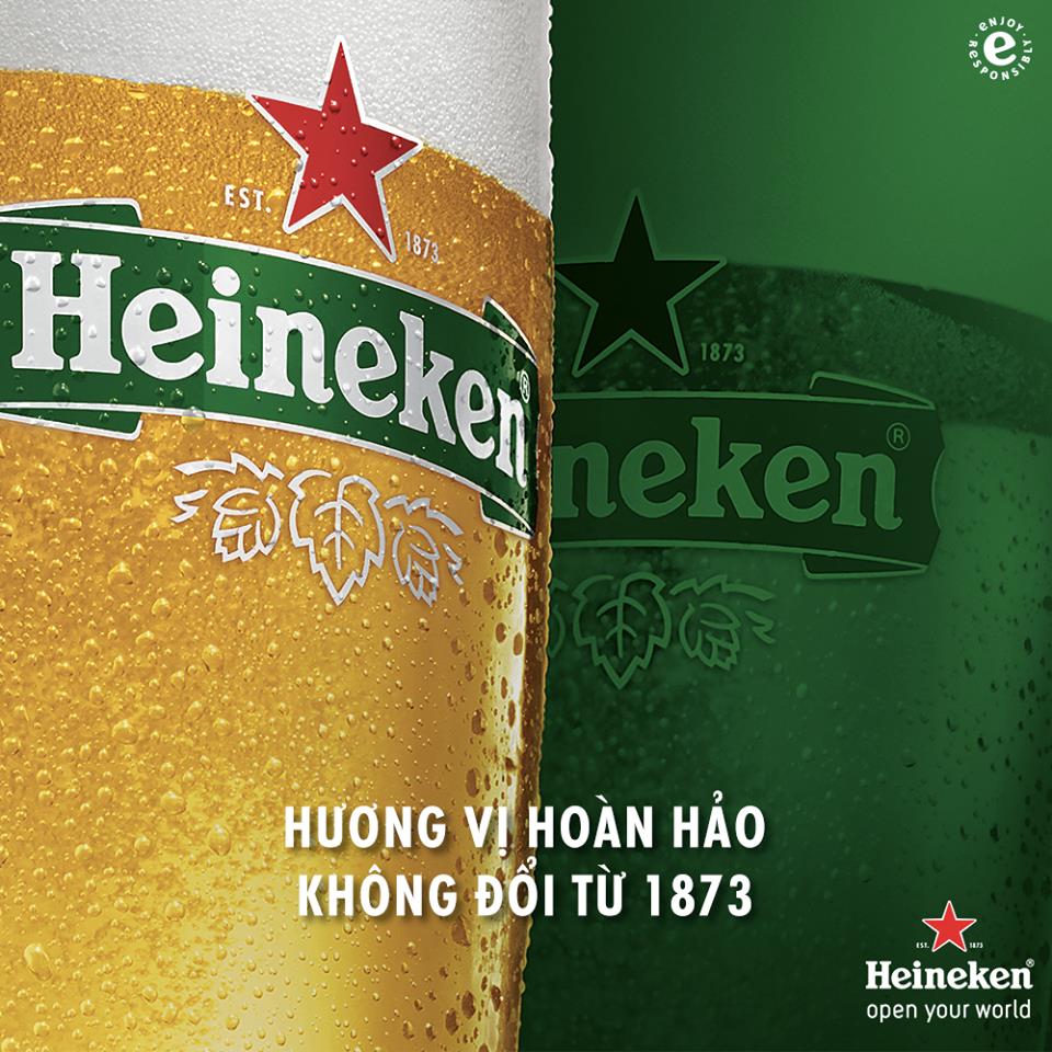 Bia Heineken 5% chai 500ml khui nắp