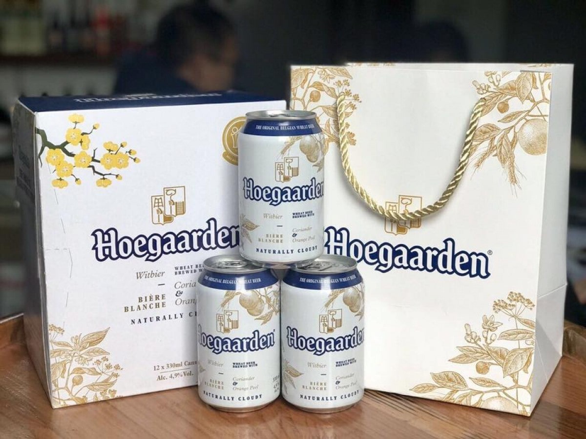 Bia Hoegaarden White 4.9% lon 330 ml