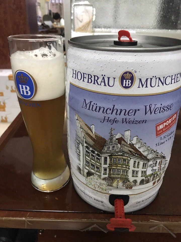 Bia Hofbräu Munchner 5,1% bom 5 Lít 