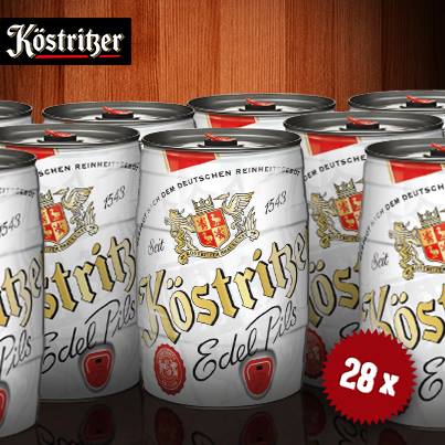 Bia Kostrizer Schwarzbier 4,8% bom 30 Lít