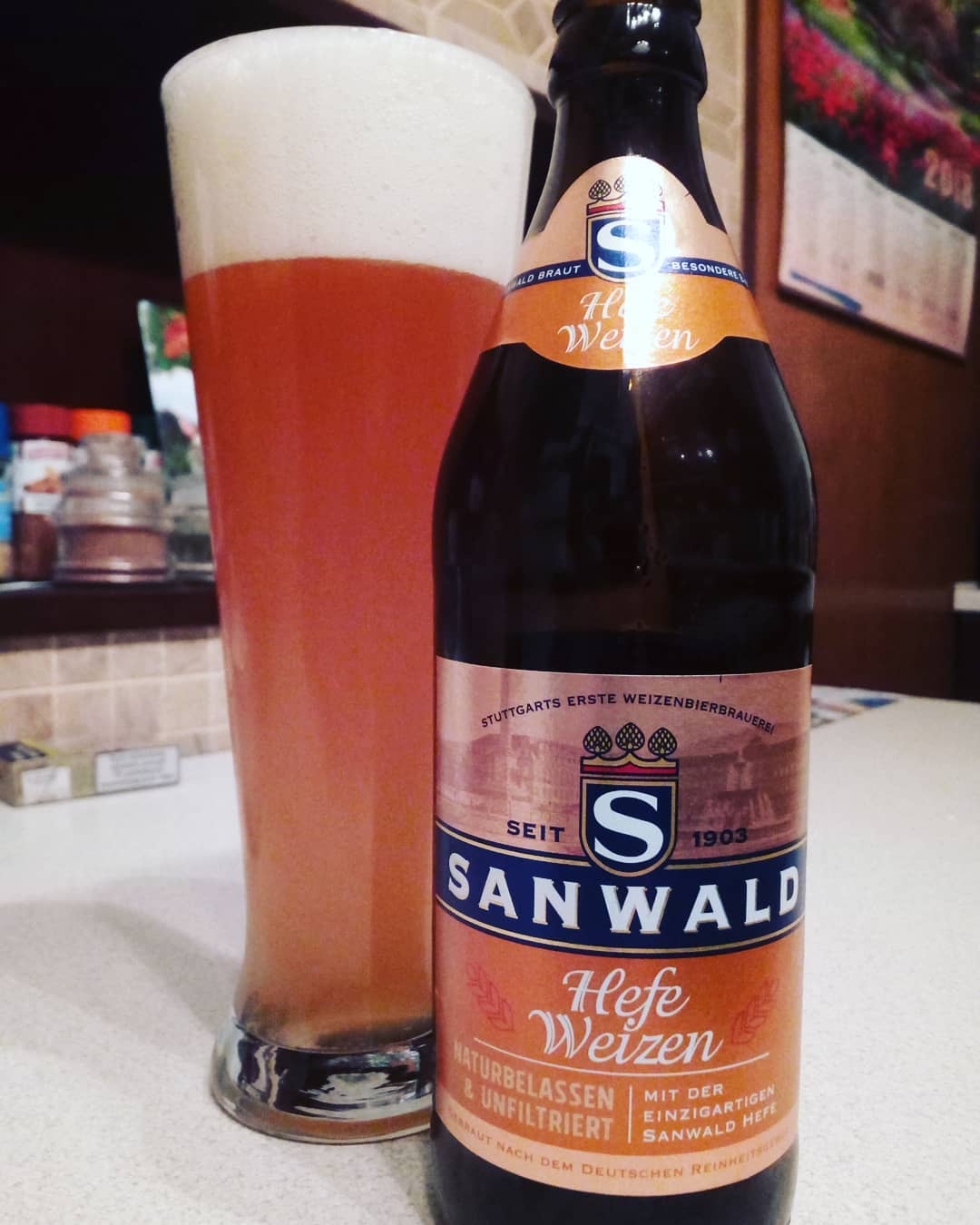 Bia Sanwald Hefe Weizen 4,9% 500 ml 