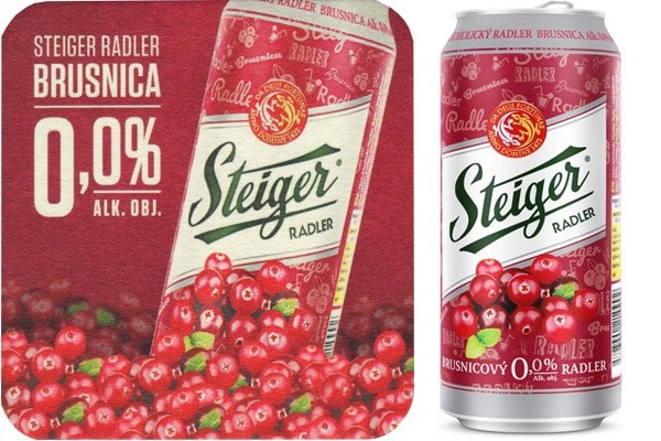 Bia Steiger 0% vị việt quất