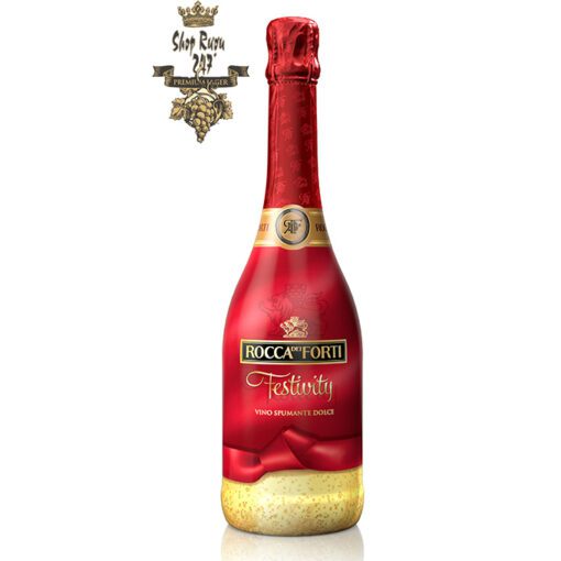 Rượu Vang Ý Rocca Dei Forti Festivity có màu đỏ đẹp mắt. Hương vị ngọt ngào ấn tượng từ sự pha trộn hoàn hảo của 2 giống nho Malvasia, Moscate Bianco