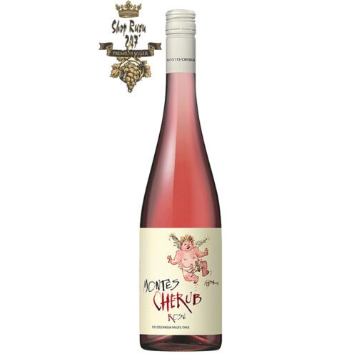 Rượu Vang Chile Montes Cherub Rosé of Syrah có mầu hồng rực rỡ, tươi trẻ. Sau nhiều năm thử nghiệm, Aurelio Montes  sản xuất một loại nho từ Syrah