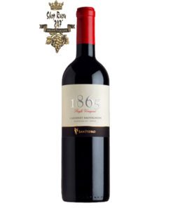 Rượu Vang Đỏ 1865 Cabernet Sauvignon có mầu đỏ hồng ngọc đậm đặc. Hương thơm thanh lịch và mãnh liệt của quả chín đỏ như quả mọng