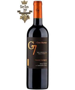 G7 Gran Reserva Carmenere có mầu đỏ ruby đậm với gợi ý tím. Hương thơm mạnh mẽ của anh đào và mận đen cùng ghi chú của mùi khói.