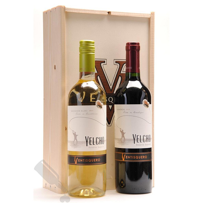 Rượu Vang Chile Ventisquero Yelcho Cabernet Sauvignon có 2 màu đỏ và trắng