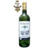 Rượu Vang Trắng Pháp Baron De Donzac Vin Blanc có mầu vàng nhạt . Hương thơm của các loại trái cây như táo, dứa, mận