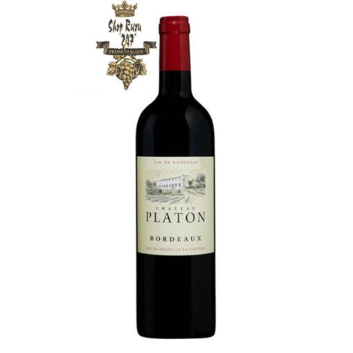 Rượu Vang Đỏ Chateau Platon Bordeaux có mầu đỏ ruby đậm. Château Platon nằm trong ngôi làng nhỏ của thành phố Ste-Radegonde, gần sông