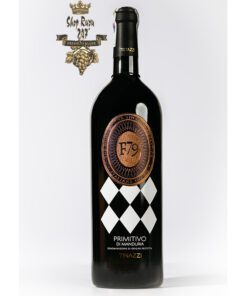 Rượu Vang Ý Đỏ F79 Primitivo di Manduria được làm ra để vinh danh người con gái Francesca Tinazzi của Andrea Tinazzi. F79 là viết tắt của năm sinh và chữ cái đầu tiên trong tên của bà.