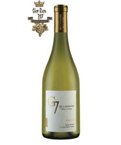 Rượu Vang Chile Trắng G7 Chardonnay có mầu vàng tươi sáng. Hương thơm của các loại hoa quả như đào, lê , táo, mơ và hương chanh.