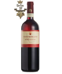 Rượu Vang Đỏ Monferrato Dolcetto có mầu vàng đỏ đậm ánh tím. Hương thơm phức tạp tinh tế của trái cây chín đỏ