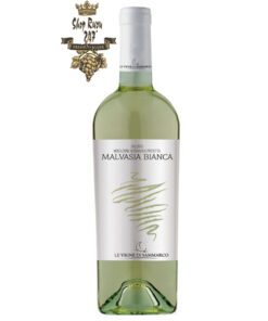 Rượu Vang Trắng Le vigne di Sammarco Malvasia Bianca Salento có mầu vàng rơm với điểm nhấn xanh lá. Hương thơm phức tạp