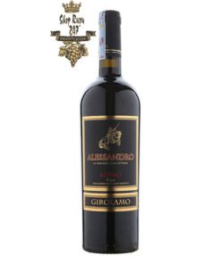 Rượu Vang Ý Đỏ Alessandro Rosso có mầu đỏ đậm sâu. Rượu vang này được làm ra để kỉ niệm 2342 năm chiến thắng đế quốc Ba Tư của Alexsandros Đại đế