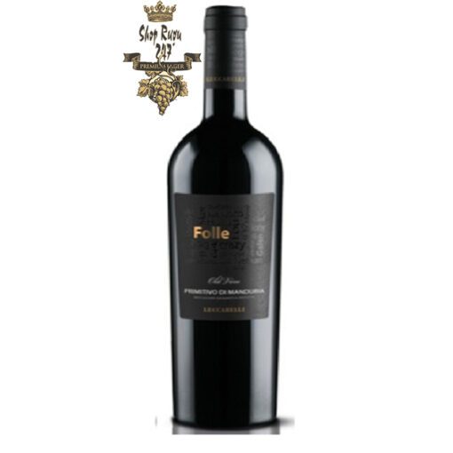 Rượu Vang Ý Đỏ FARNESE Folle Primitivo có màu đỏ anh đào. Hương vị phức hợp của trái cây, mứt, anh đào, mận