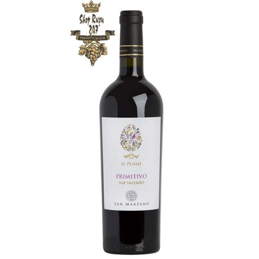 Rượu Vang Ý IL Pumo Primitivo có mầu đỏ ánh tím. Hương thơm mãnh liệt của các loại quả mận, anh đào, cam thảo và vani.