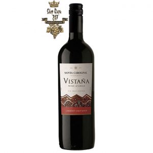 Chile Vistana Cabernet Sauvignon có mầu đỏ tươi. Rượu vang chín, toàn thân với hương vị trái cây nho đen đậm đặc và các ghi chú cassis phong phú, với tannin mượt