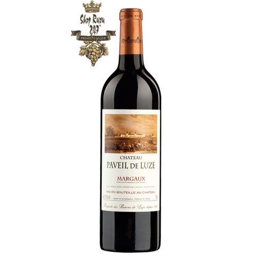 Rượu Vang Đỏ Chateau Paveil de Luze Margaux Cru Bourgeois có mầu đỏ anh đào đẹp mắt. Hương thơm lan tỏa của quả mọng đen, gia vị, gỗ sồi