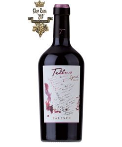 Rượu Vang Ý Đỏ Falesco Tellus Syrah Lazio IGP có mầu đỏ tím đẹp mắt. Hình ảnh của Tellus luôn được liên kết với thế giới nghệ thuật.