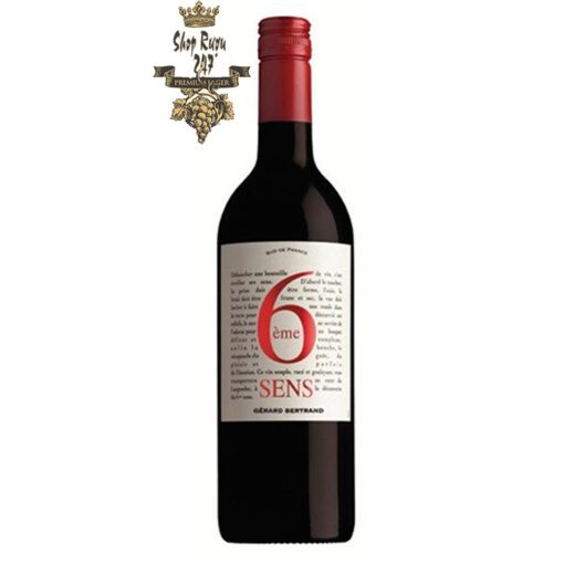 Rượu Vang Đỏ Gerard Bertrand 6eme Sens Pays dOC IGP Red có mầu đỏ đậm đẹp mắt. Hương thơm của trái cây chín đỏ,