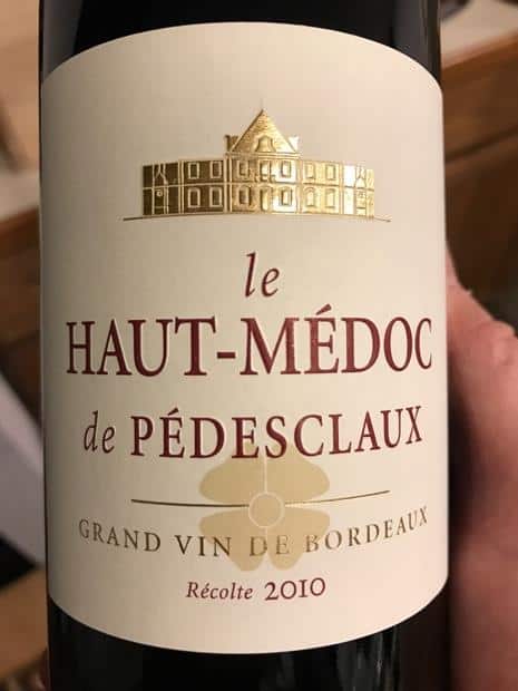 Rượu Vang Đỏ Le Haut Medoc de Pedesclaux Château Pedesclaux có mầu hồng ngọc đẹp mắt. Hương thơm lan tỏa của các loại trái cây