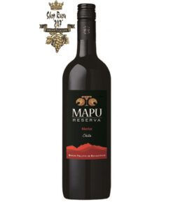 Rượu vang Chile Baron Philippe de Rothschild Mapu Reserva Merlot có hương thơm thoang thoảng của socola, mùi cay cay của hạt tiêu kết hợp
