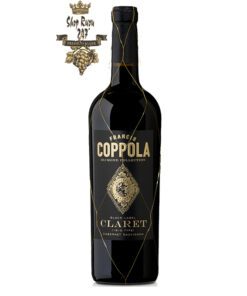 Rượu Vang Đỏ Mỹ Coppola Claret có mầu đỏ ruby. Hương thơm của quả nho đen, quả mâm xôi, hoa violet, hoa hồi.