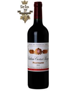 Rượu Vang Đỏ Pháp Chateau Croizet Bages 2011 có mầu đỏ ruby đẹp mắt. Hương thơm là sự pha trộn của trái cây mầu đỏ và mùi khói