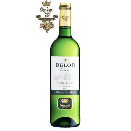 Rượu Vang Pháp Delor Bordeaux Sauvignon Blanc có màu vàng ánh xanh. Hương thơm toát lên của trái cây nhiệt đới, chanh, quất