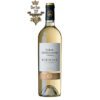 Vang Pháp trắng Louis Eschenauer Bordeaux Moelleux có mầu vàng rơm đẹp mắt. Hương thơm của hoa trắng tinh tế, anh đào và mộc qua
