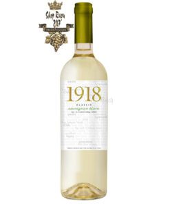 Rượu Vang Trắng 1918 Classic Sauvignon Blanc có mầu vàng nhạt tươi sáng. Hương thơm của mầu xanh lá cây, cam quýt và táo xanh