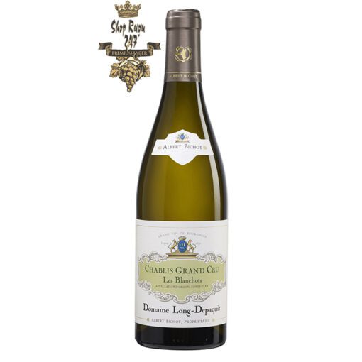 Rượu Vang Trắng Albert Bichot Chablis Grand Cru 'Les Blanchots' Domaine Long-Depaquit 2016 có mầu vàng đẹp mắt. Hương thơm phức hợp