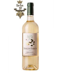 Rượu vang Pháp Trắng Baron Berger White hiện lên một hương vị hết sức ngọt ngào và đằm thắm bởi mùi hương của một số loại trái cây