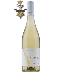 Rượu vang trắng Falesco Vitiano Umbria IGP 2019 White mang trong mình một làn rượu có màu vàng rơm tinh khiết đầy rạng ngời