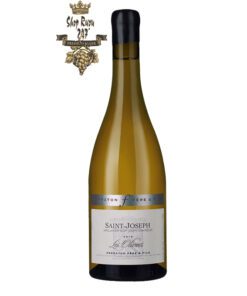 Rượu Vang Trắng Les Oliviers Saint-Joseph Ferraton Pere & Fils có mầu vàng nhạt tươi sáng. Hương thơm của trái cây trắng chín, đào trắng