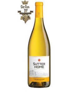 Rượu Vang Trắng Mỹ Sutter Home Chardonnay có mầu vàng rơm đẹp mắt. Chào đón một loạt các hương vị thơm ngon