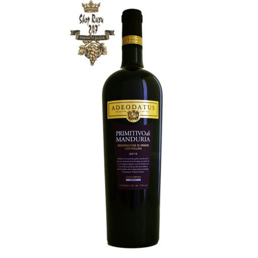 Rượu Vang Ý AD’EODATUS Primitivo Di Manduria là một loại vang đỏ phức hợp, có màu đỏ đậm của ngọc ruby và màu đậm đến nỗi ánh sáng thậm chí không thể xuyên qua nó.
