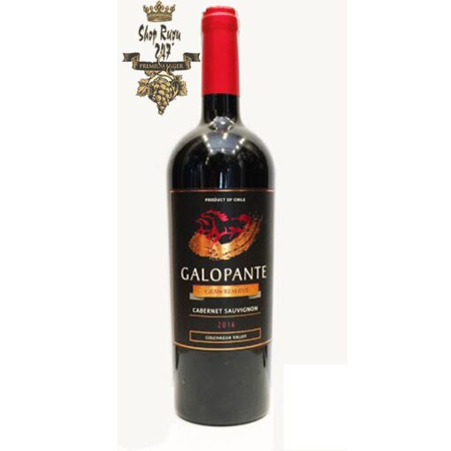 Rượu Vang Đỏ GALOPANTE Gran Reserva Cabernet sauvignon có màu đỏ ruby đậm đẹp mắt. Hương thơm trái cây