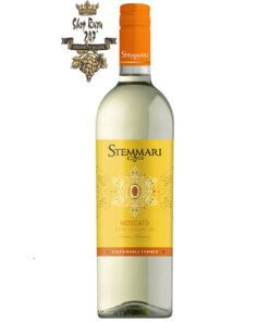 Rượu Vang Trắng Stemmari Moscato I.G.T có màu vàng sáng của rượu. Hương thơm đặc trưng