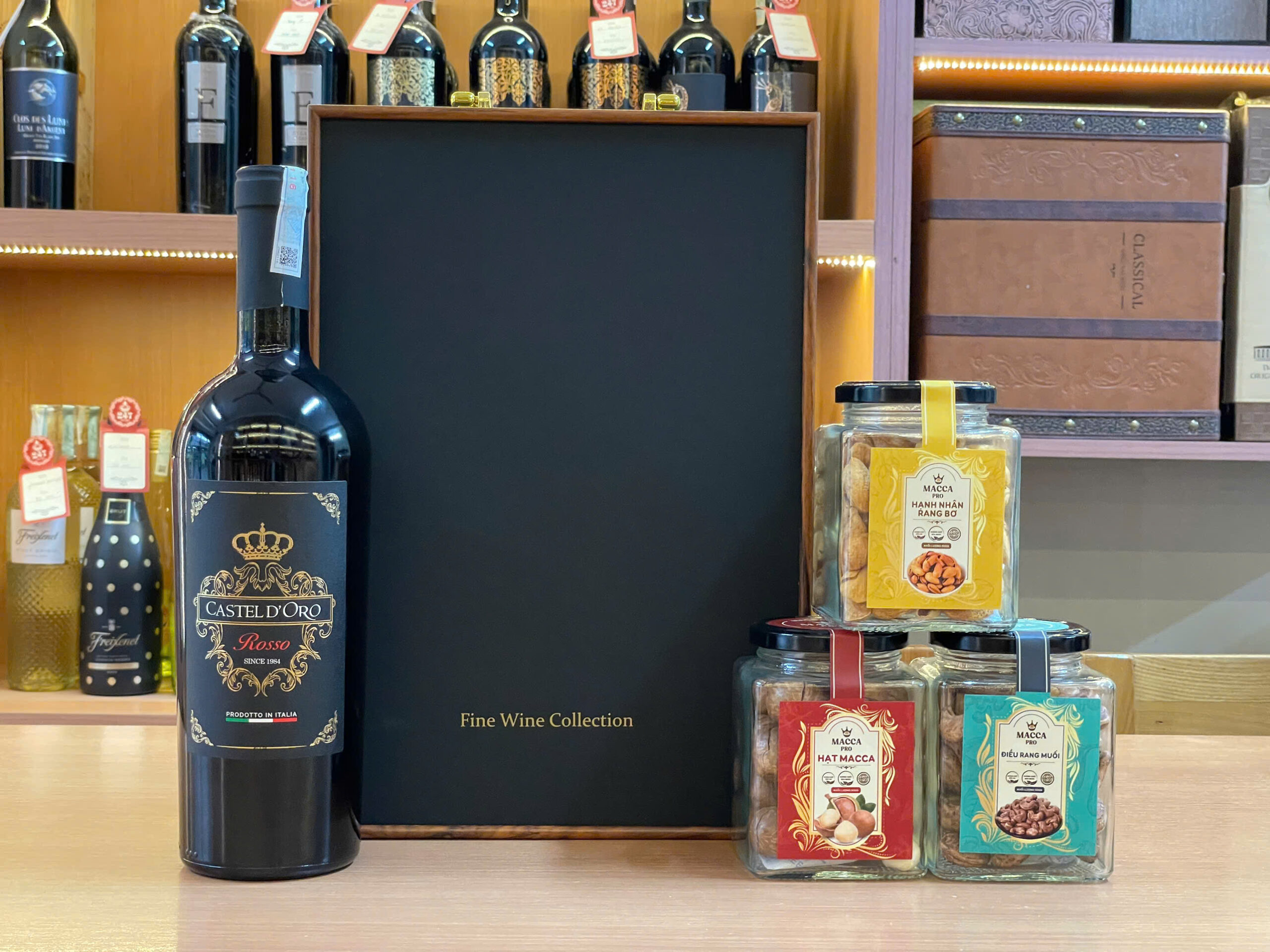 Hộp Quà Tết Cao Cấp – Set Rượu Hạt VH- 005