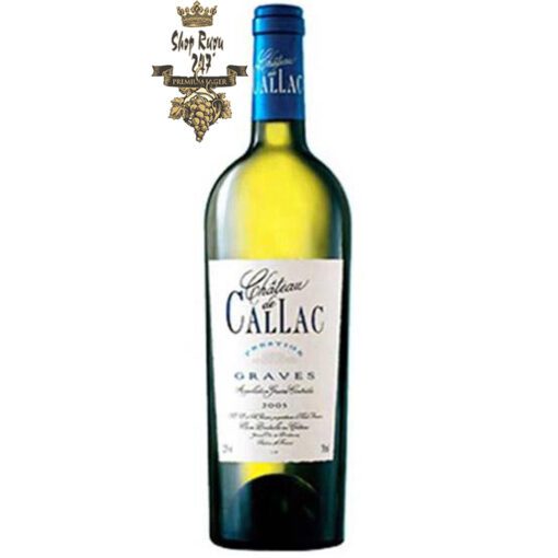 Rượu Vang Pháp CHATEAU De CALLAC Prestige Blanc 2013 là một loại rượu vang trắng từ vùng Graves ở Bordeaux
