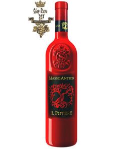 Rượu Vang Ý Đỏ Masso Antico IL Potere IGT với màu đỏ ruby ​​với phản xạ hồng ngọc mạnh mẽ và độ nhớt rất tốt