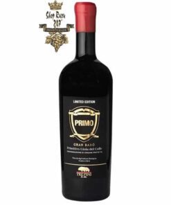 Vang Đỏ Ý Trepini PRIMO Gran Baro Limited Edition là một chai rượu nằm trong bộ sưu tập những chai vang mang số 15,16,17,18 có hình vương miện