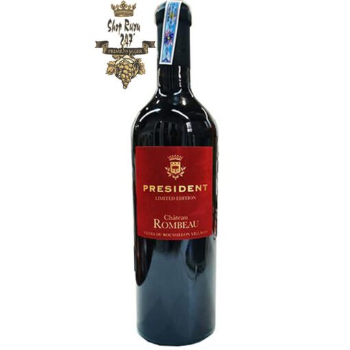 Rượu Vang Đỏ Pháp President Rombeau Limited được phối trộn từ ba giống nho nổi tiếng của Pháp là Grenache đen