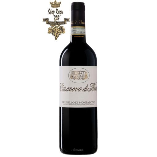 Rượu Vang Casanova di Neri Brunello Di Montalcino DOCG có màu đỏ ruby đậm vô cùng cuốn hút. Hương thơm hoang dã