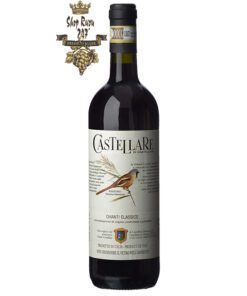 Rượu Vang Castellare Di Castellina Chianti Classico 2018 được đặc trưng bởi màu đỏ ruby ​​rực rỡ với phản chiếu màu tím
