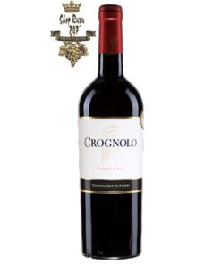 Rượu Vang Ý Đỏ Crognolo Toscana IGT có màu hồng ngọc tươi sáng đậm đà với màu tím. Hương thơm nức mũi, của hoa violet có đường