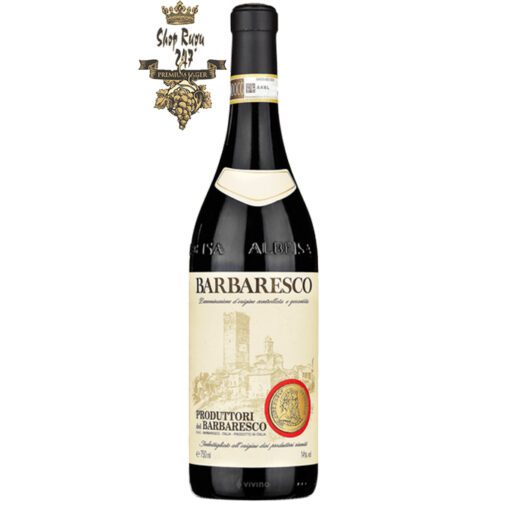 Rượu Vang Produttori Del Barbaresco DOCG có màu đỏ ruby ​​hấp dẫn với độ đậm vừa phải. Hương thơm tinh tế, trong đó gợi ý của anh đào